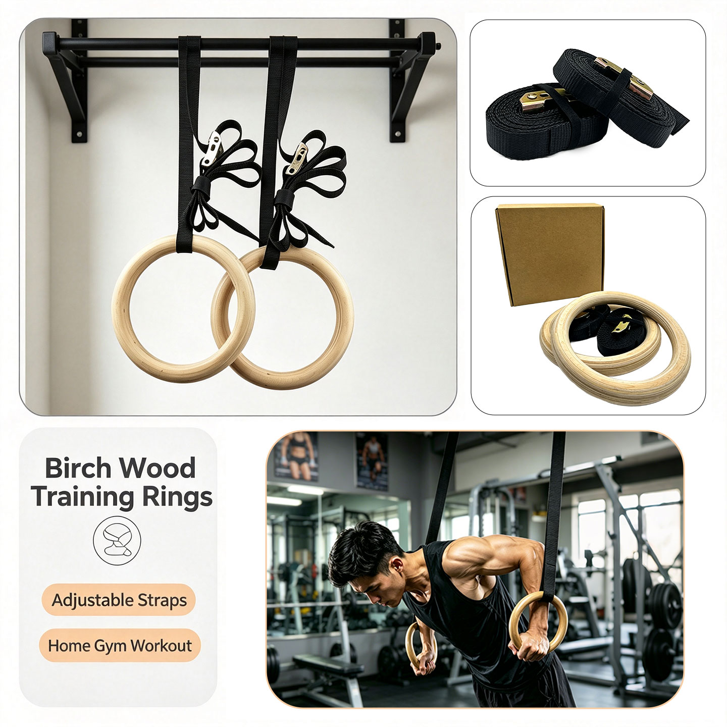 Гимнастические кольца из берез – обзор и цена Home Gym Routine